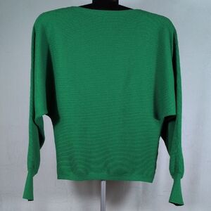Kelly Green Oversized Batwing Sleeve Sweater